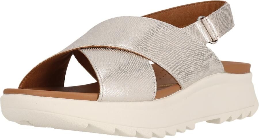 Clarks Sandalen DashLite Wish plateausandaal klittenbandschoen met modieuze kruisbandage