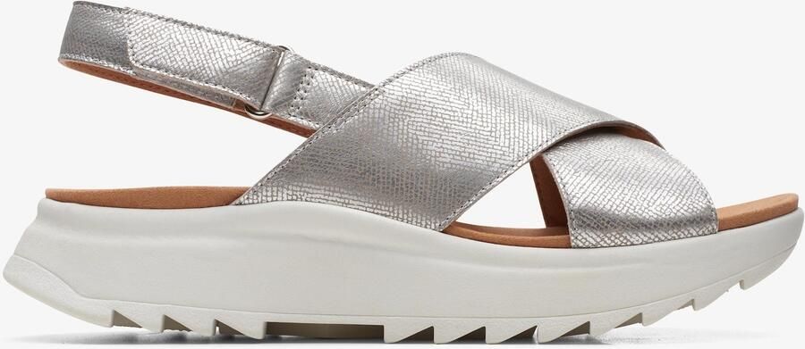Clarks Sandalen DashLite Wish plateausandaal klittenbandschoen met modieuze kruisbandage - Foto 4