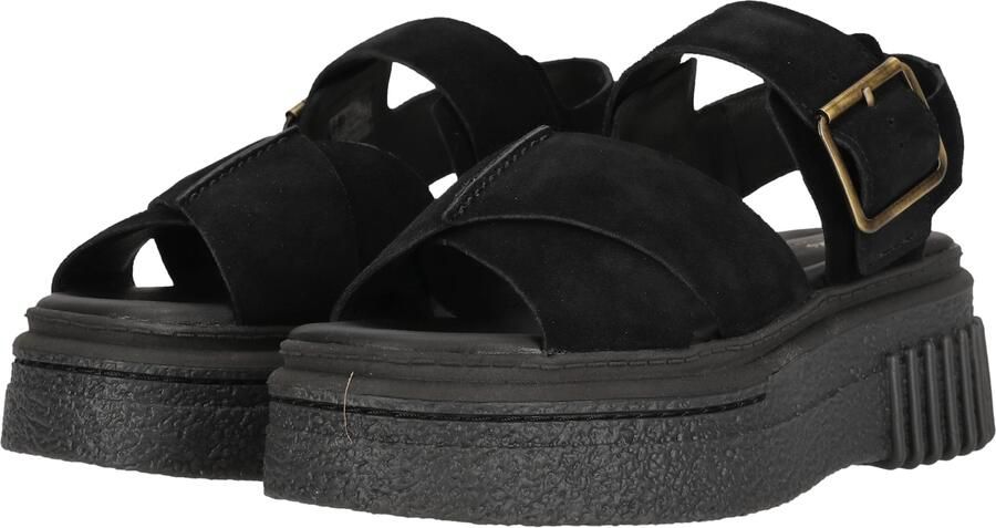 Clarks Zwarte platte sandalen voor vrouwen - Foto 6