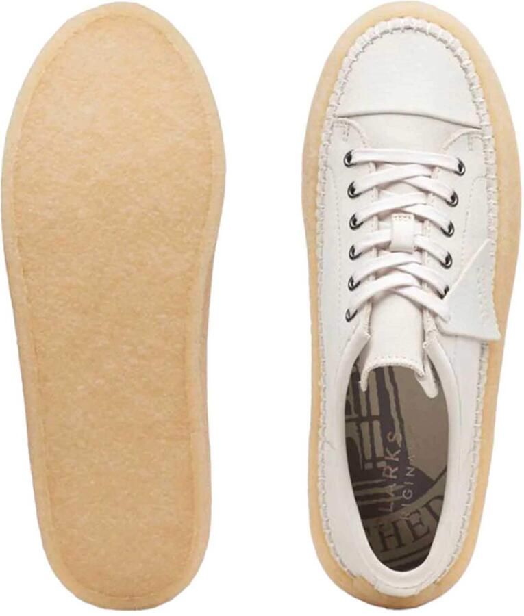 Clarks Witte Caravan Sneakers van Suede Wit Heren - Foto 2