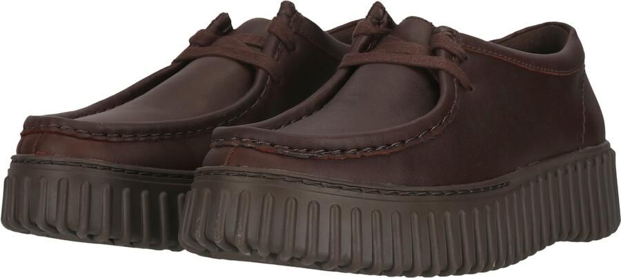 Clarks Torhill Bee donkerbruin Dames Veterschoenen donkerbruin - Foto 6