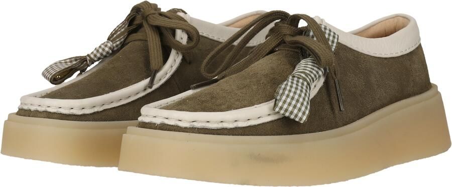 CLARKS Veterschoen 'Torview' crème olijfgroen - Foto 5