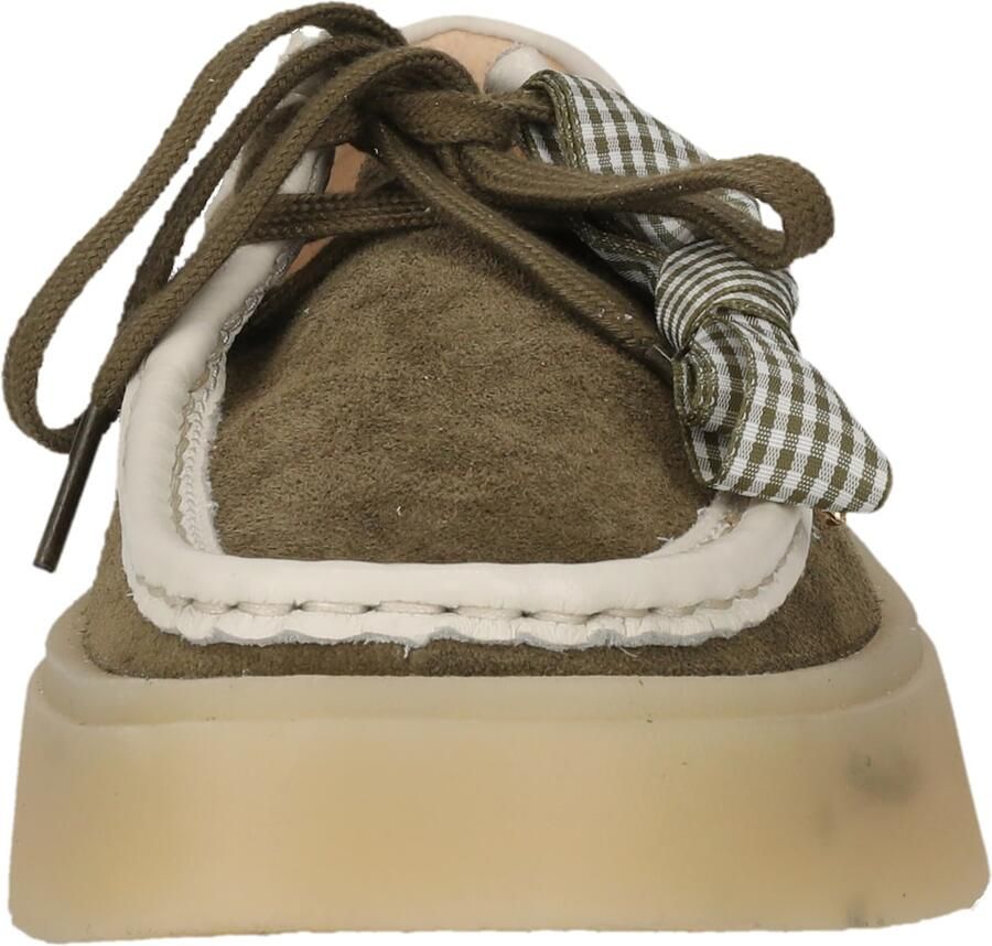 CLARKS Veterschoen 'Torview' crème olijfgroen - Foto 3