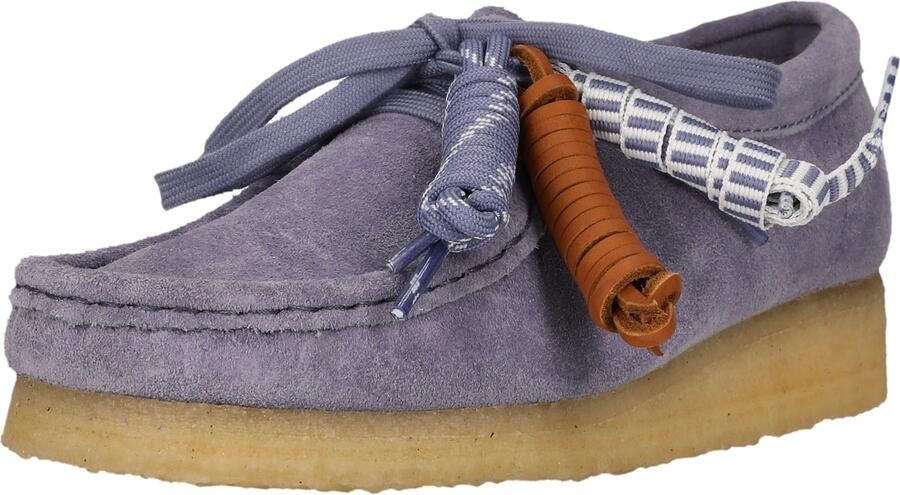 CLARKS ORIGINALS Paarse Clarks Veterschoenen Wallabee W