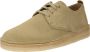 Clarks Coal London Beige Suede Lage veterschoenen Heren - Thumbnail 3