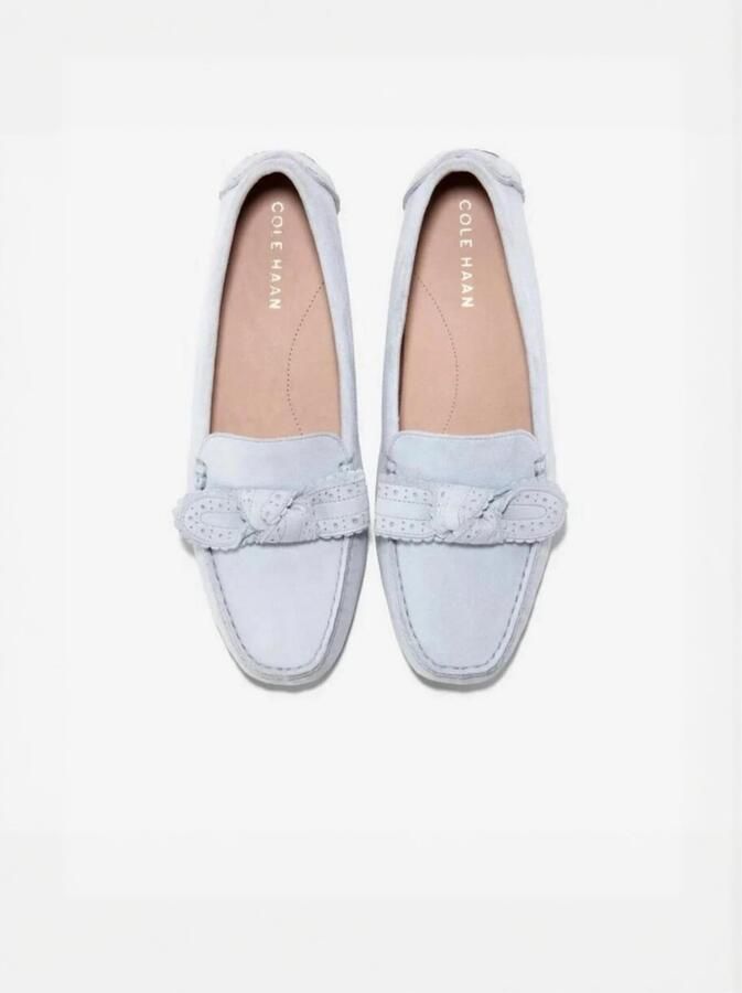 Cole Haan Mocassins 'BELLPORT BOW DRIVER' lichtblauw - Foto 3