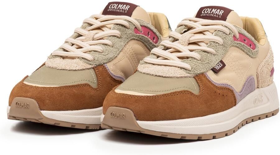 Colmar Sneakers laag 'Logan Effect' beige bruin olijfgroen lichtlila - Foto 2