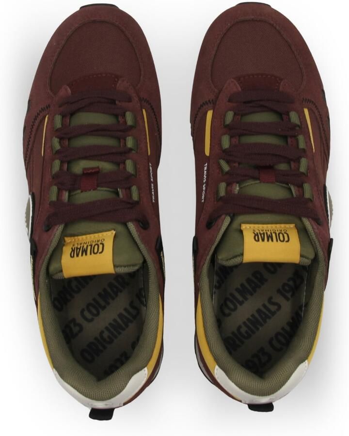 Colmar Sneakers laag 'Travis' mosterd kaki bordeaux wit - Foto 2