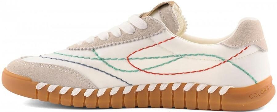 COLORS OF CALIFORNIA Sneakers laag lichtbeige groen rood wit