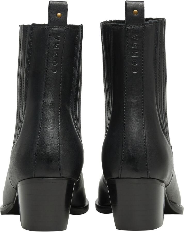 Comma Shoes western leren cowboy boots zwart - Foto 5