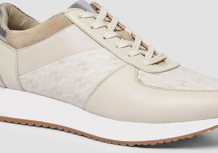 COMMA Sneakers laag beige donkerbeige zilver - Foto 3