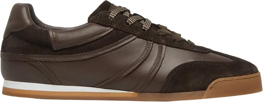 COMMA Sneakers laag donkerbruin