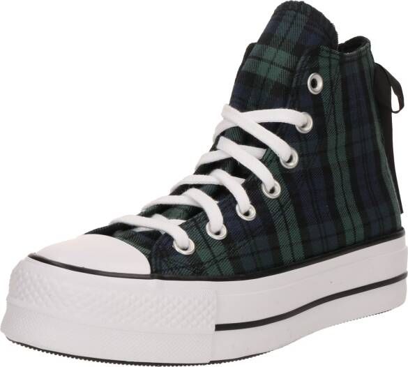 Converse CHUCK TAYLOR ALL STAR LIFT PLATFORM PLAID Groen - Foto 2