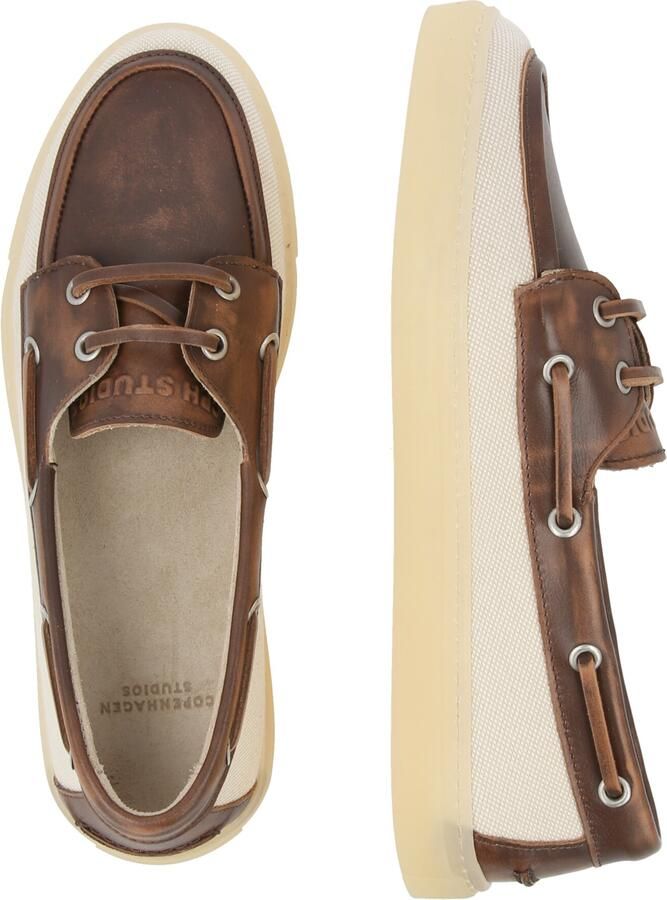 Copenhagen Studios Mocassins '160' crème donkerbruin - Foto 5