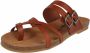 COSMOS Dames slippers Teenslippers cognac - Thumbnail 6