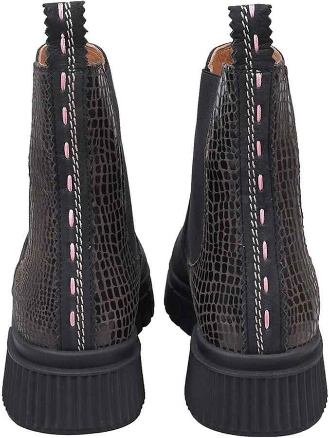 Crickit Naelle Damesboots Zwart-Kroko - Foto 4