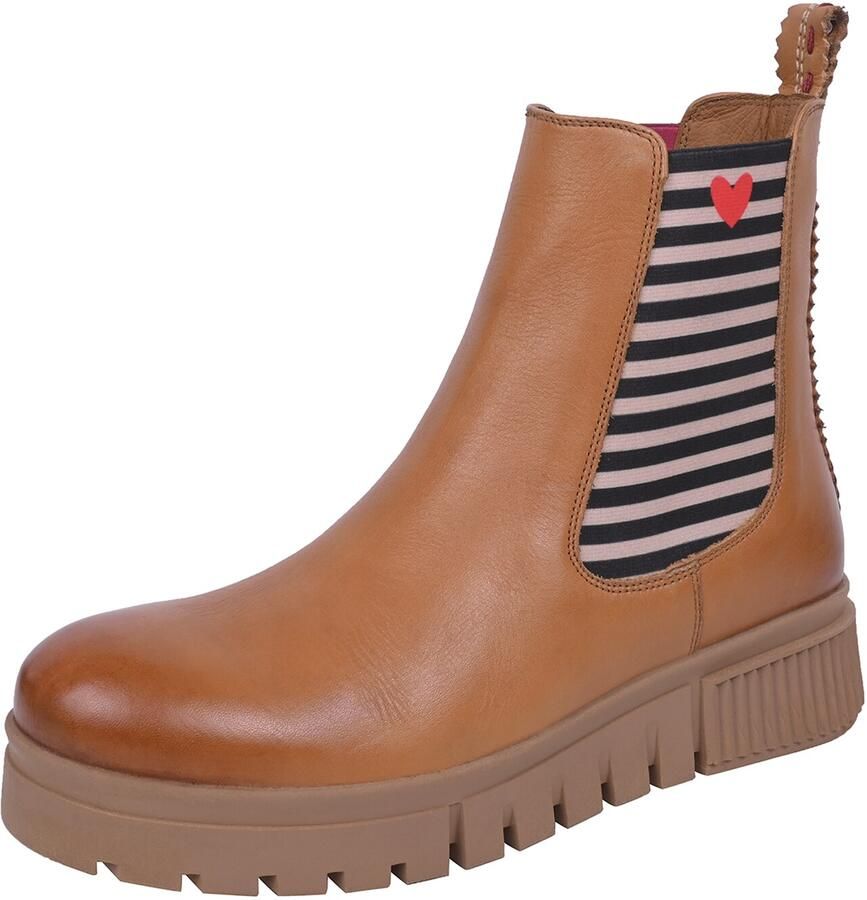 Crickit Chelsea boots 'NAELLE' cognac gemengde kleuren - Foto 2
