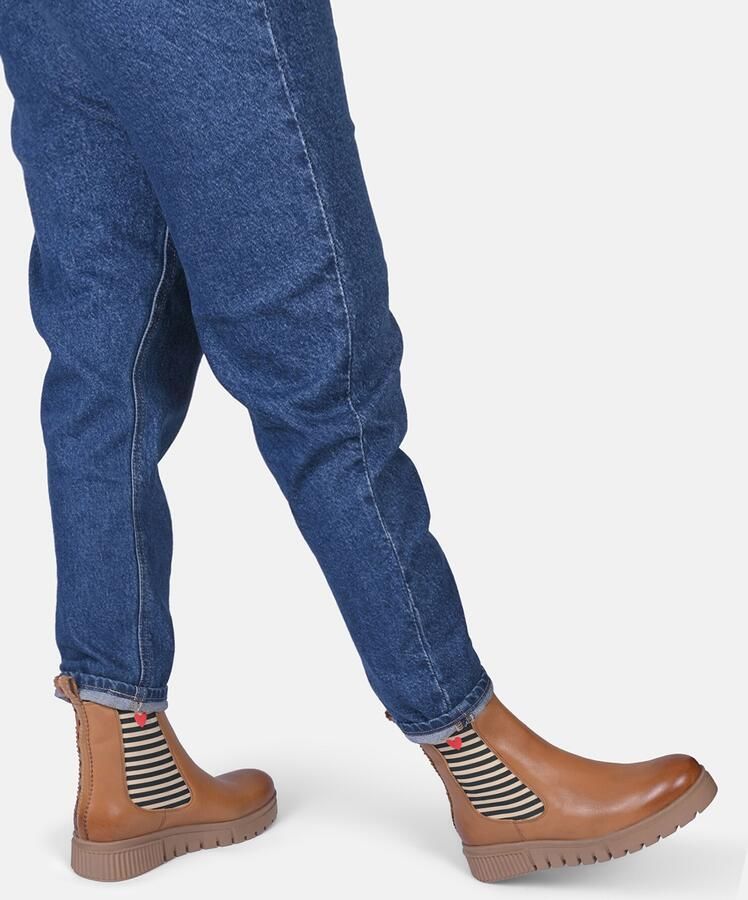 Crickit Chelsea boots 'NAELLE' cognac gemengde kleuren - Foto 3