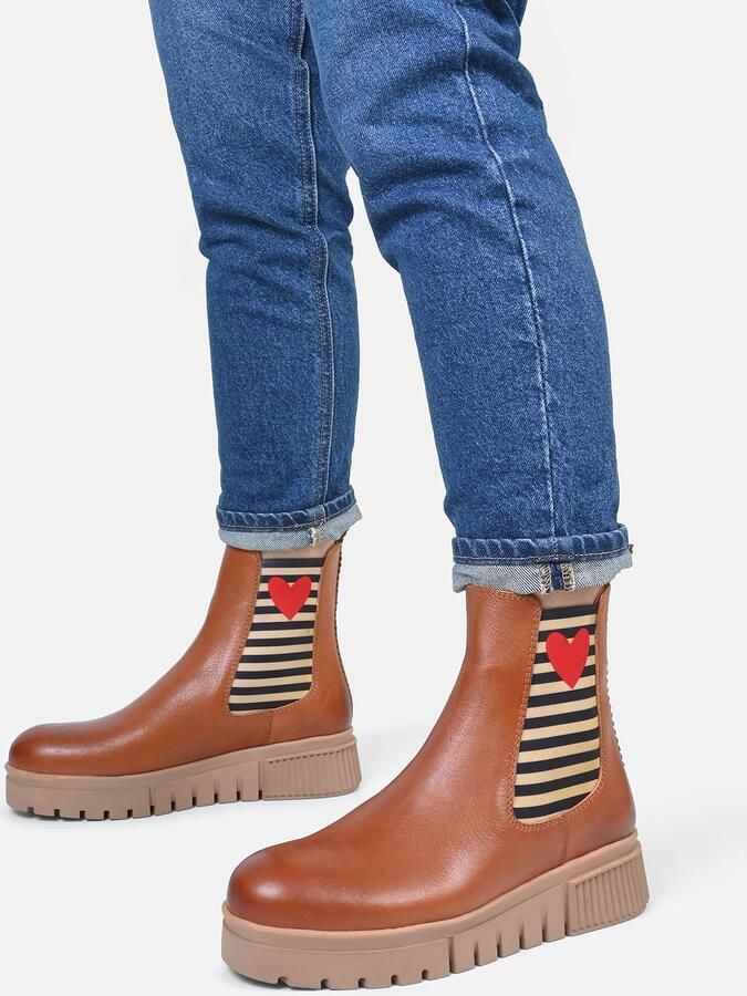 Crickit Chelsea boots ' NAELLE ' cognac