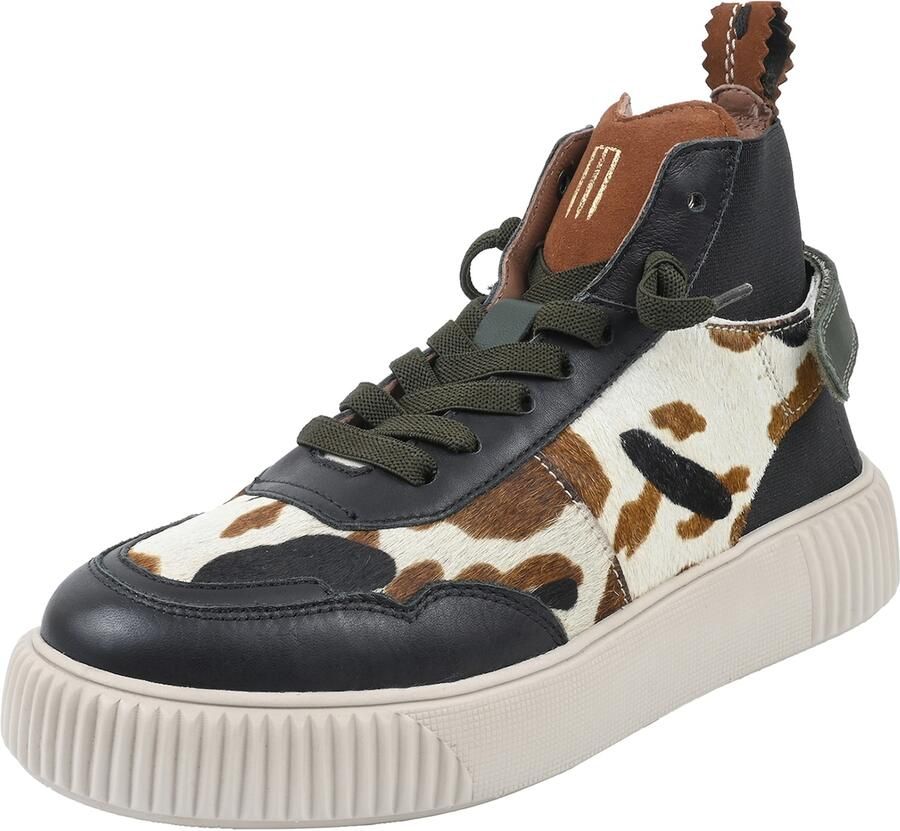 Crickit Sneakers hoog ' REBEKA ' bruin zwart wit
