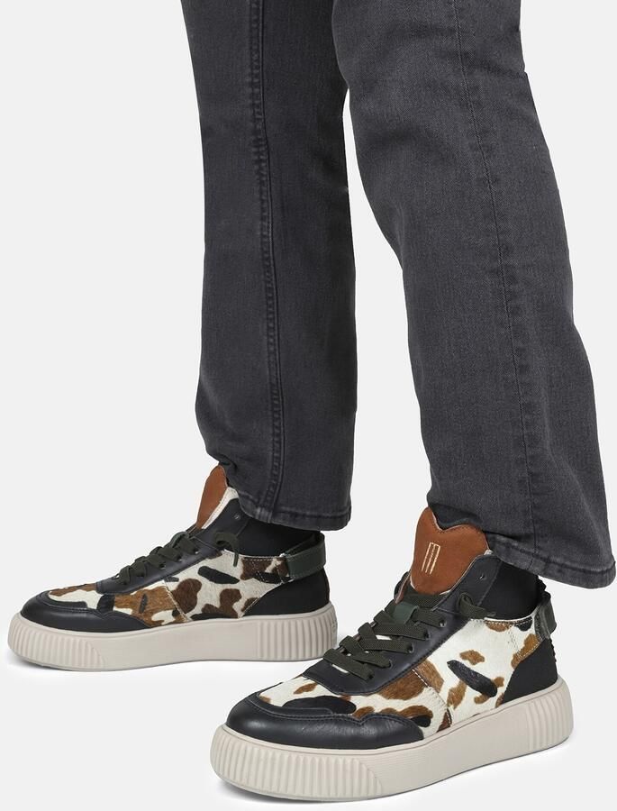 Crickit Sneakers hoog ' REBEKA ' bruin zwart wit - Foto 4