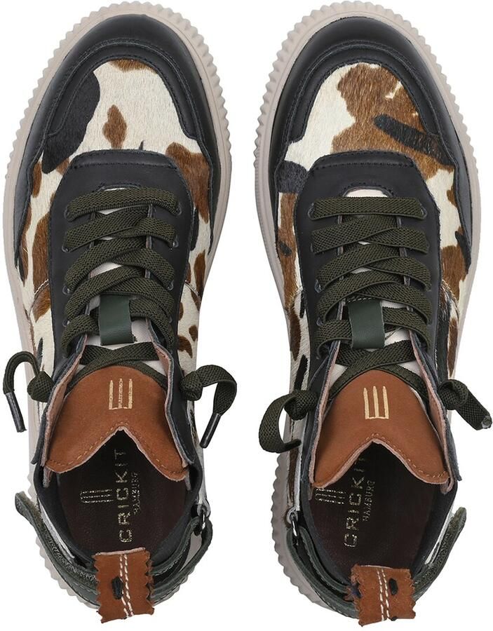 Crickit Sneakers hoog ' REBEKA ' bruin zwart wit - Foto 3