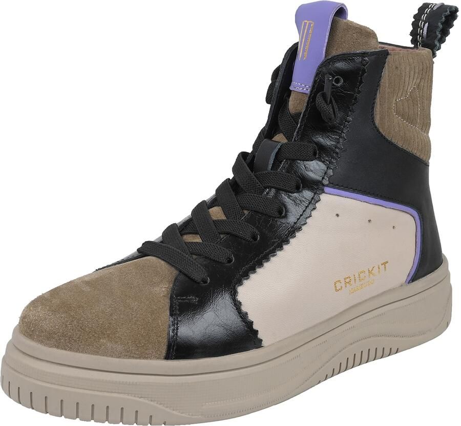 Crickit Sneakers hoog ' SOLE ' beige taupe zwart