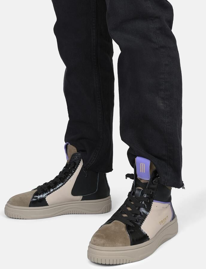Crickit Sneakers hoog ' SOLE ' beige taupe zwart - Foto 2