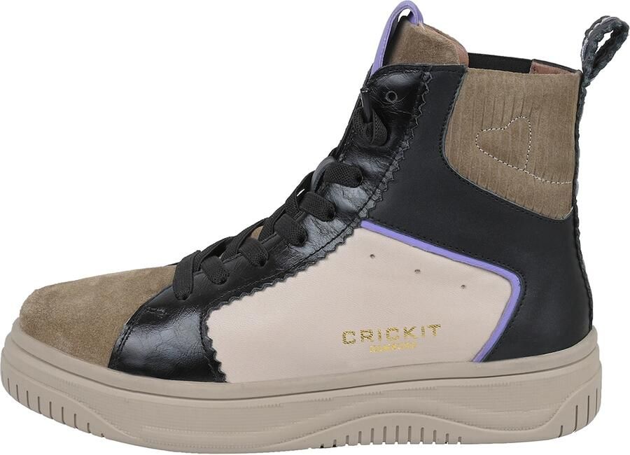Crickit Sneakers hoog ' SOLE ' beige taupe zwart - Foto 4