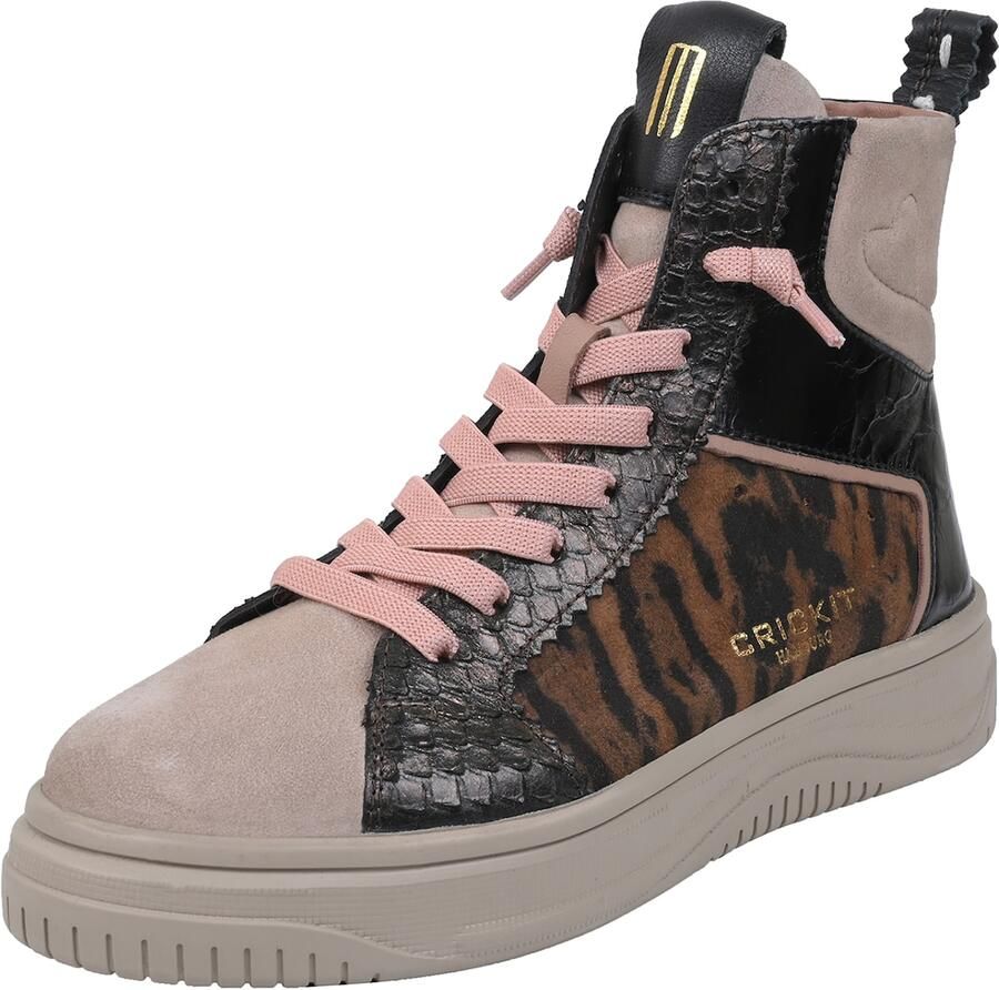 Crickit Sneakers hoog 'Sole' bruin oudroze zwart