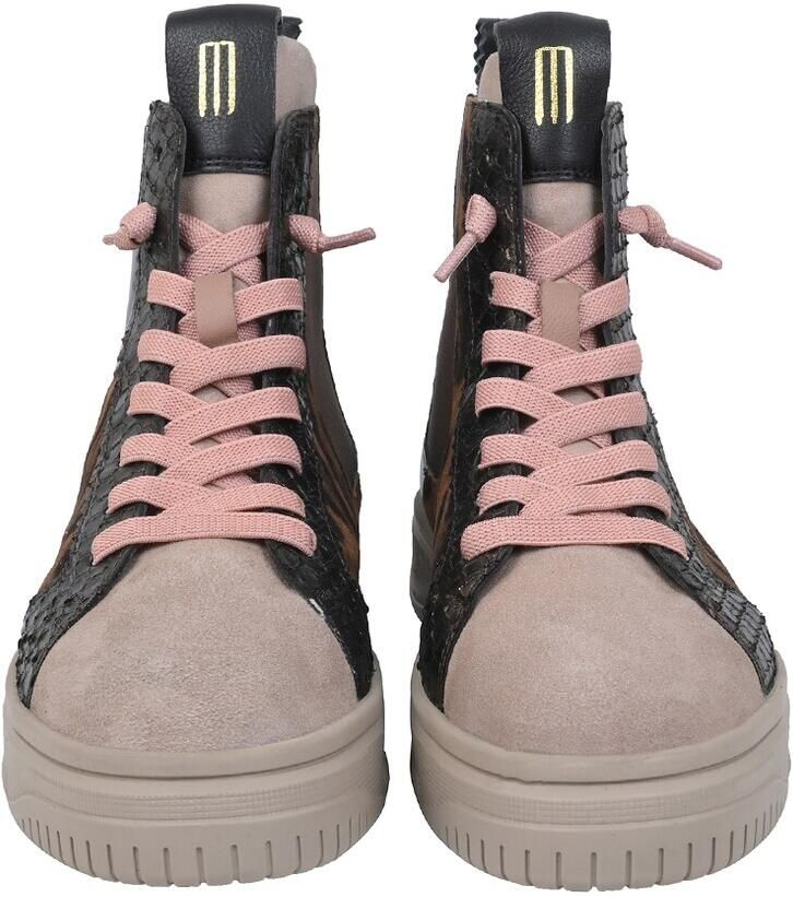 Crickit Sneakers hoog 'Sole' bruin oudroze zwart - Foto 2