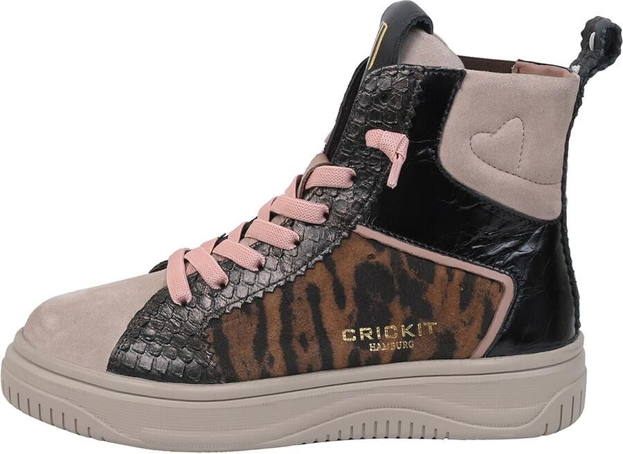 Crickit Sneakers hoog 'Sole' bruin oudroze zwart - Foto 3