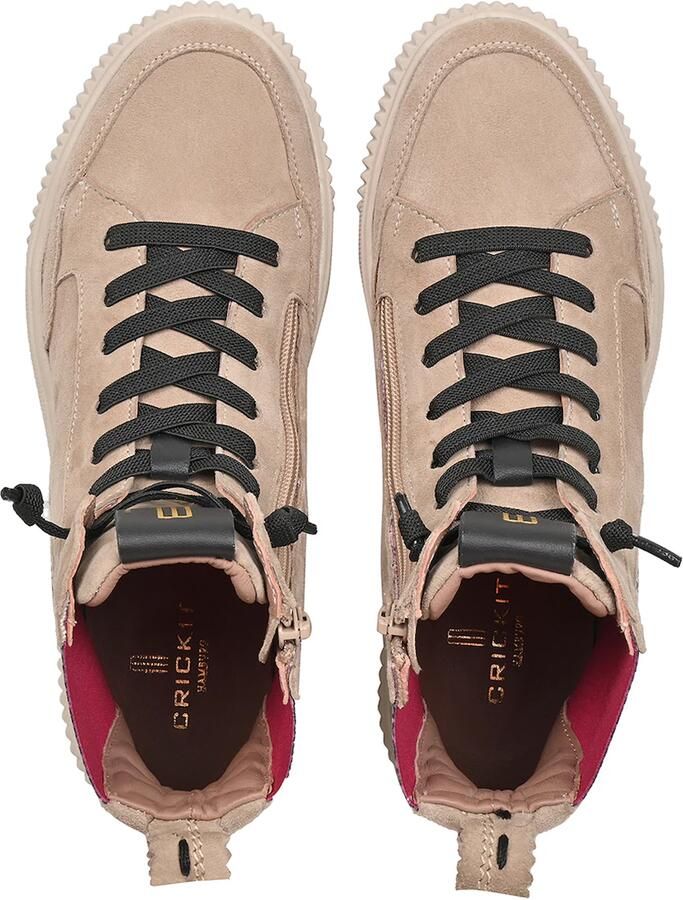 Crickit Sneakers hoog 'Sonia' beige lichtgrijs zwart - Foto 4