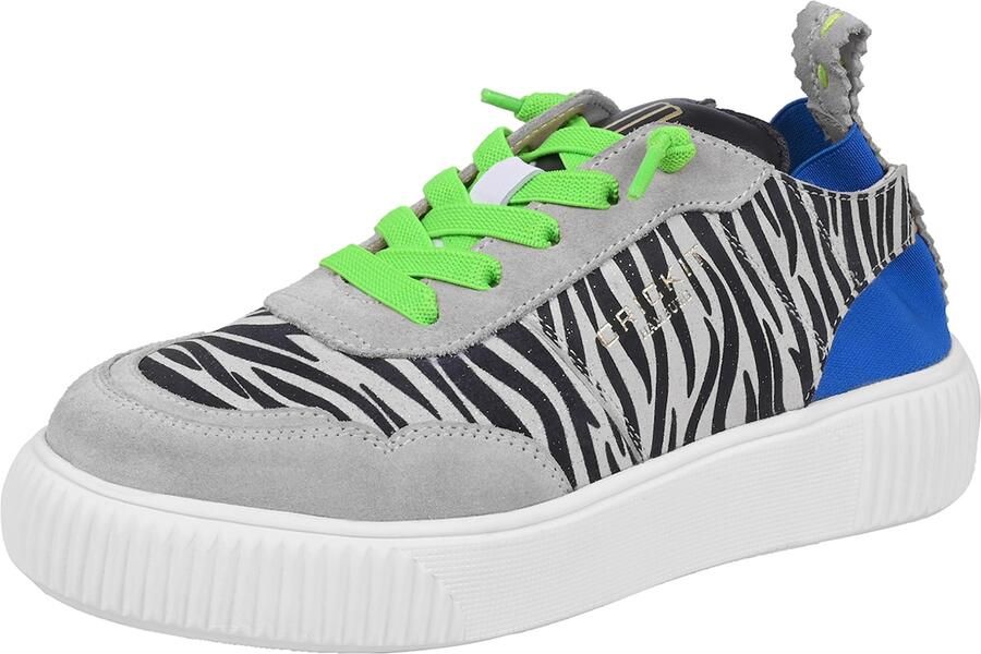 Crickit Sneakers laag 'Oakli' blauw lichtgrijs oranje zwart