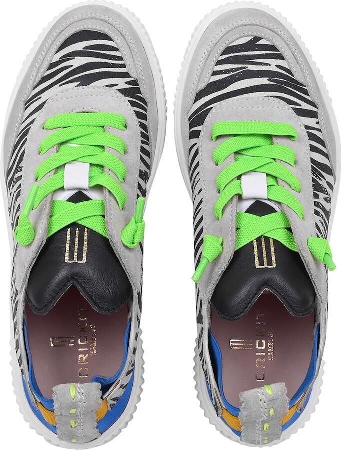 Crickit Sneakers laag 'Oakli' blauw lichtgrijs oranje zwart - Foto 3