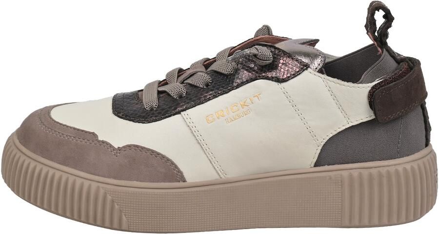 Crickit Sneakers laag 'Paria' lichtbeige brokaat donkerbruin donkergrijs - Foto 4