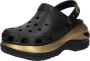 Crocs Mega Crush Metallic Clog Black Gold M4 W6 - Thumbnail 2
