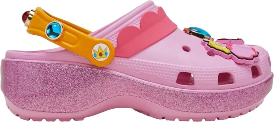 Crocs Classic Platform Clog Super Mario Bros. Princess Peach (Women's) - Foto 6
