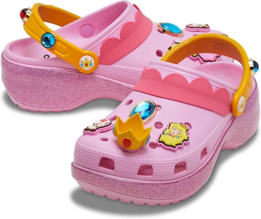 Crocs Classic Platform Clog Super Mario Bros. Princess Peach (Women's) - Foto 4