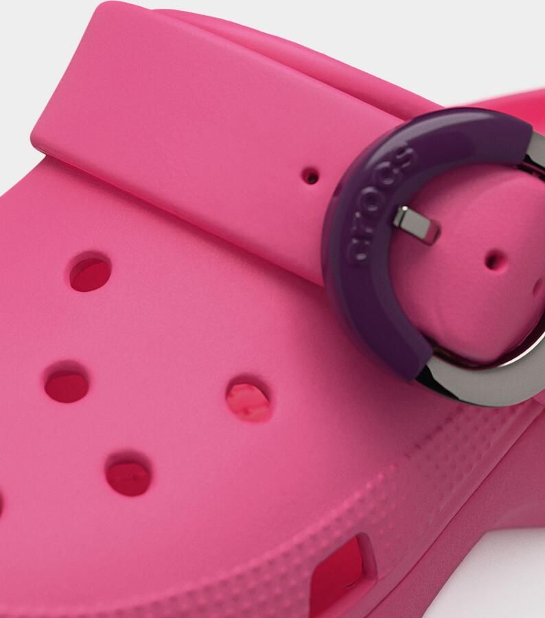 Crocs Classic Platform Dipped Buckle Clog Vrouwen Roze Slippers - Foto 4