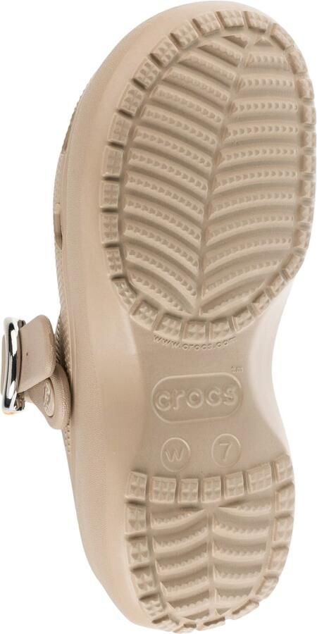 Crocs Classic Platform Dipped Buckle Clog Vrouwen Beige Slippers - Foto 5