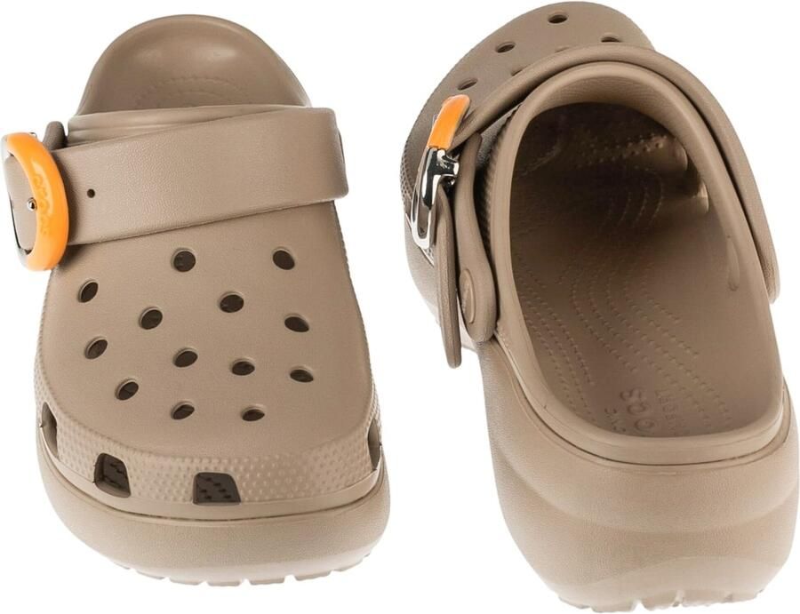 Crocs Classic Platform Dipped Buckle Clog Vrouwen Beige Slippers - Foto 3