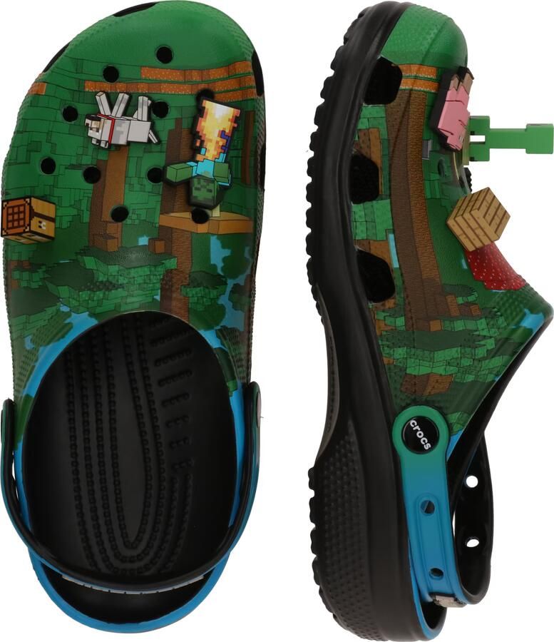 Crocs Clogs 'Minecraft' ombergrijs lichtgrijs spar zwart - Foto 4