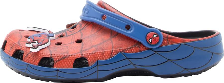 Crocs Clogs 'SpidermanWeb' nachtblauw saffier vuurrood wit - Foto 3