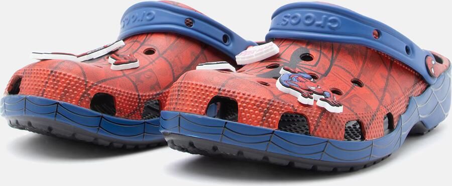 Crocs Clogs 'SpidermanWeb' nachtblauw saffier vuurrood wit - Foto 8