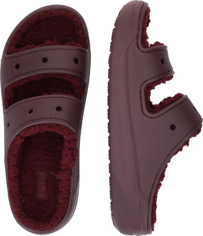Crocs Classic Cozy Gevoerde Sandalen Dark Cherry US M9 W11 - Foto 4