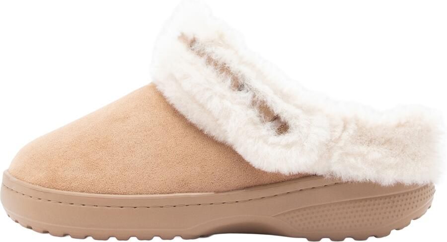 Crocs Classic Unfurgettable Vegan Suede Clog Pantoffels maat M9 W11 beige bruin - Foto 6