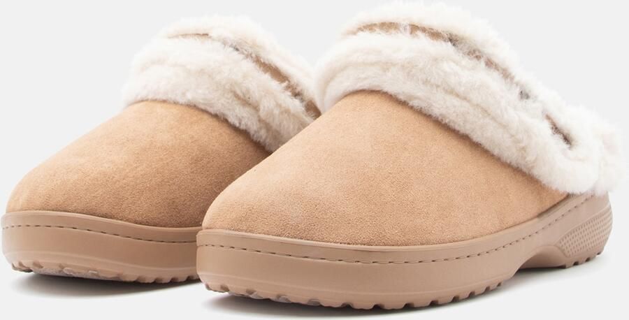 Crocs Classic Unfurgettable Vegan Suede Clog Pantoffels maat M9 W11 beige bruin - Foto 8