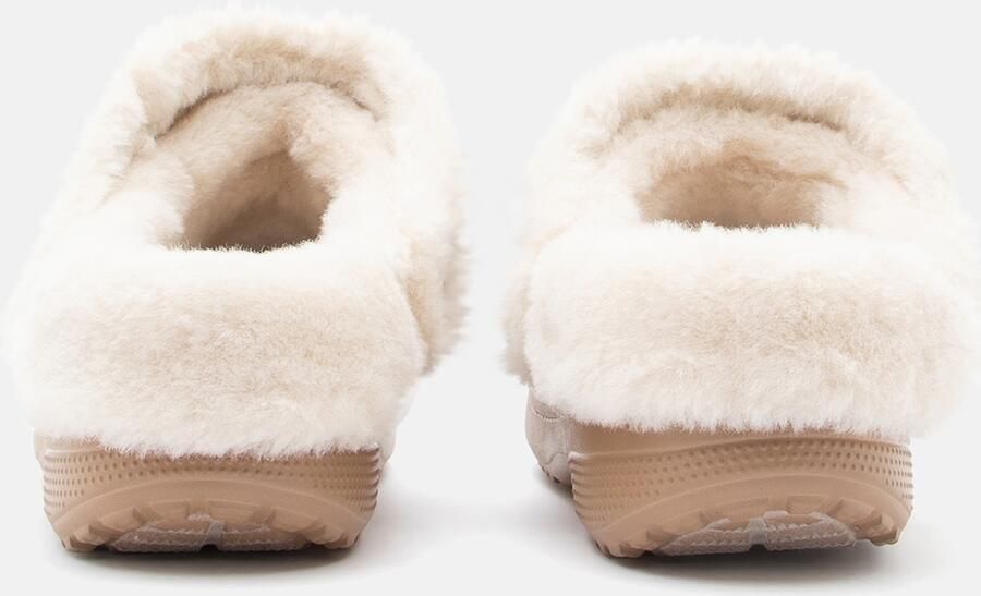Crocs Classic Unfurgettable Vegan Suede Clog Pantoffels maat M9 W11 beige bruin - Foto 7
