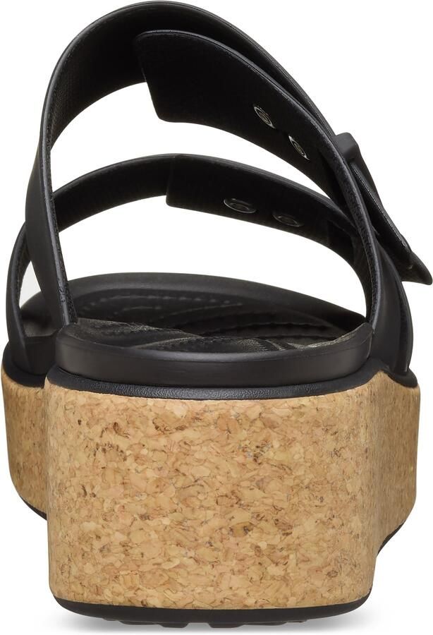 Crocs Sleehakmuiltjes Brooklyn Cork Buckle sleehak sandaal plateausandaal met literide™ schuimvoetbed - Foto 4